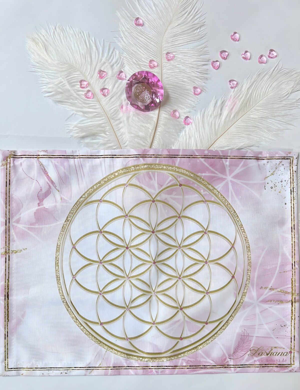 Kartenlegungstuch to-go „Flower of Life“ – vielseitig & lichtvoll