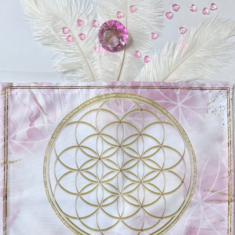 Kartenlegungstuch to-go „Flower of Life“ – vielseitig & lichtvoll