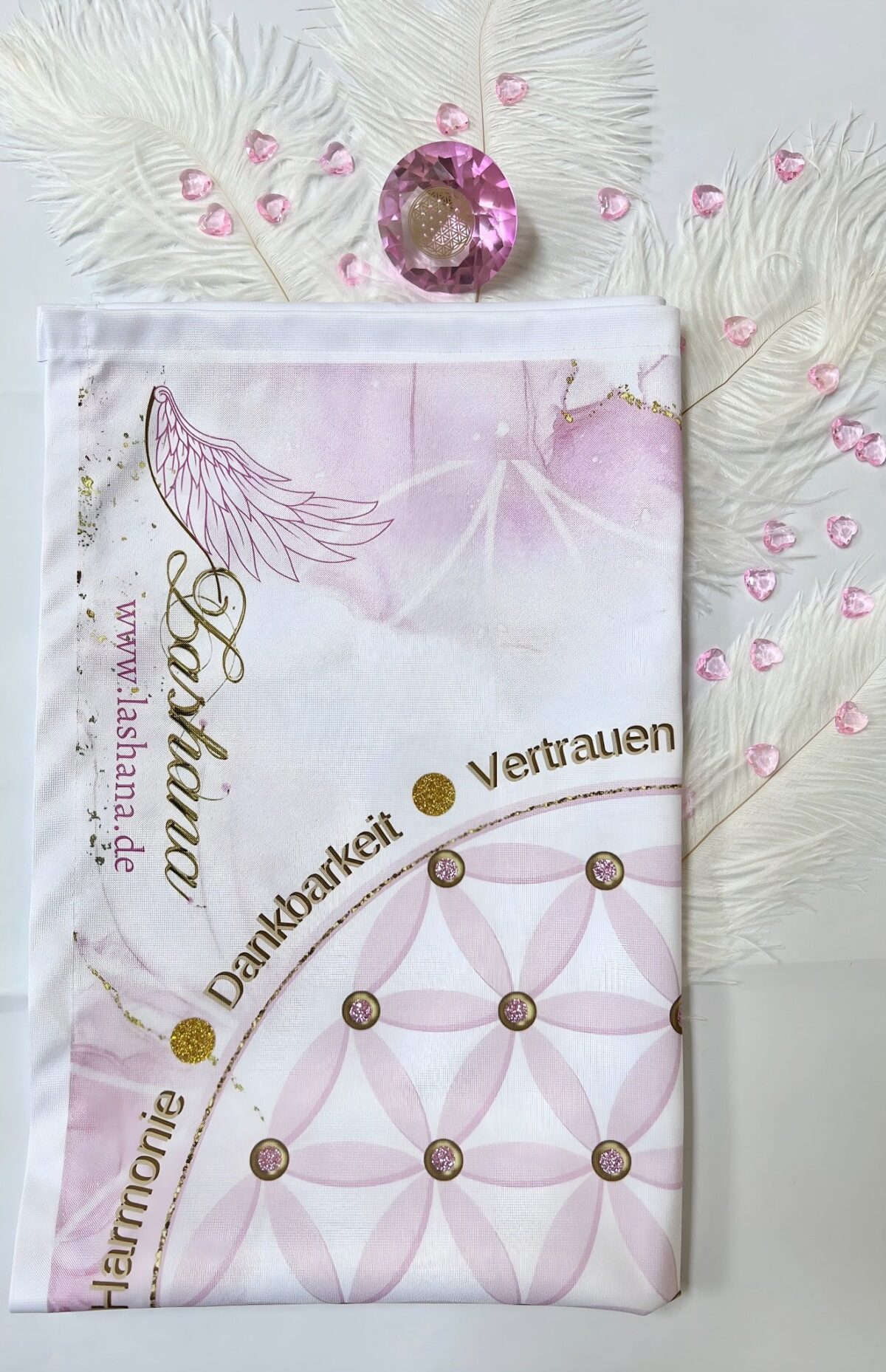 Kartenlegungstuch „Flower of Life“ – Heilige Basis für Karten, Heilung & Meditation