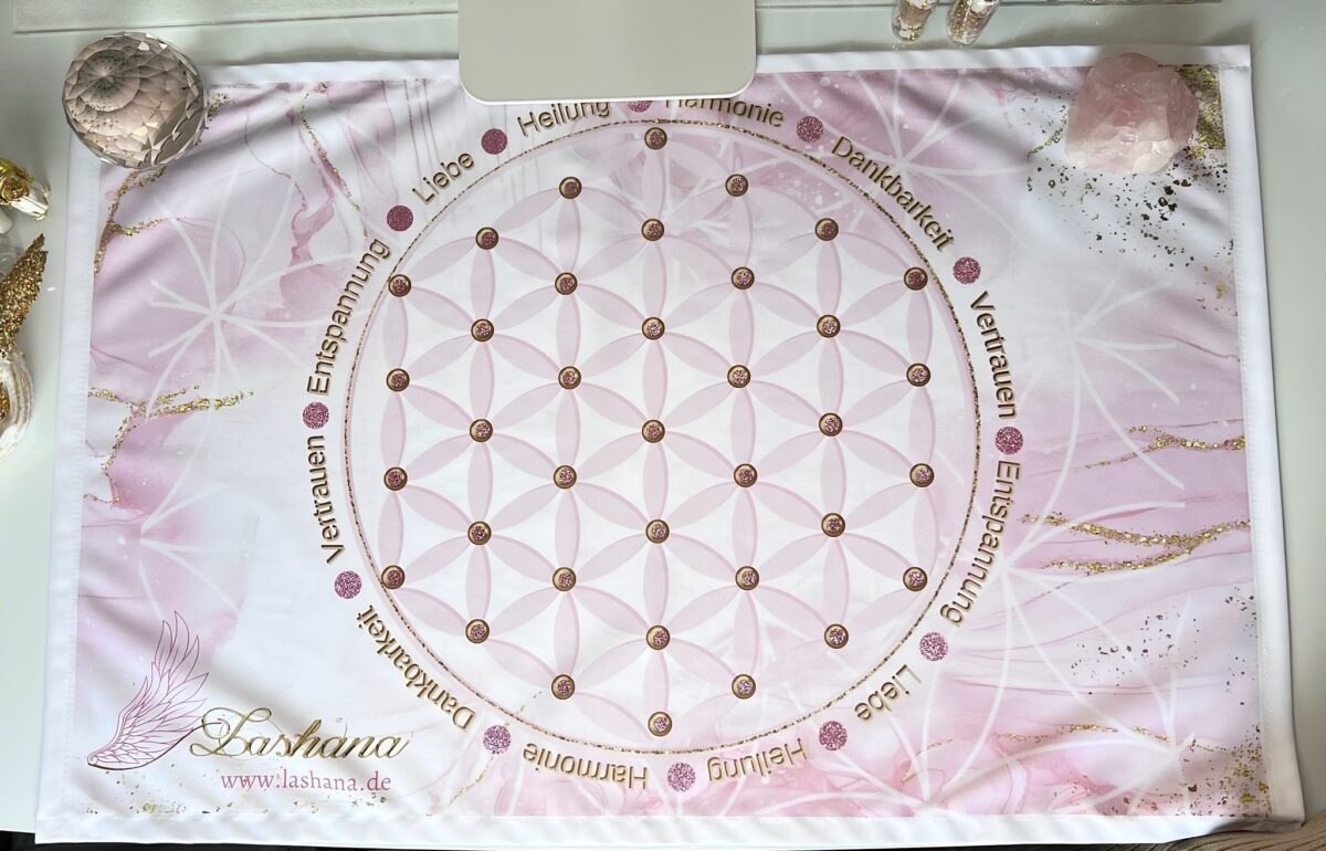Kartenlegungstuch „Flower of Life“ – Heilige Basis für Karten, Heilung & Meditation – Bild 3