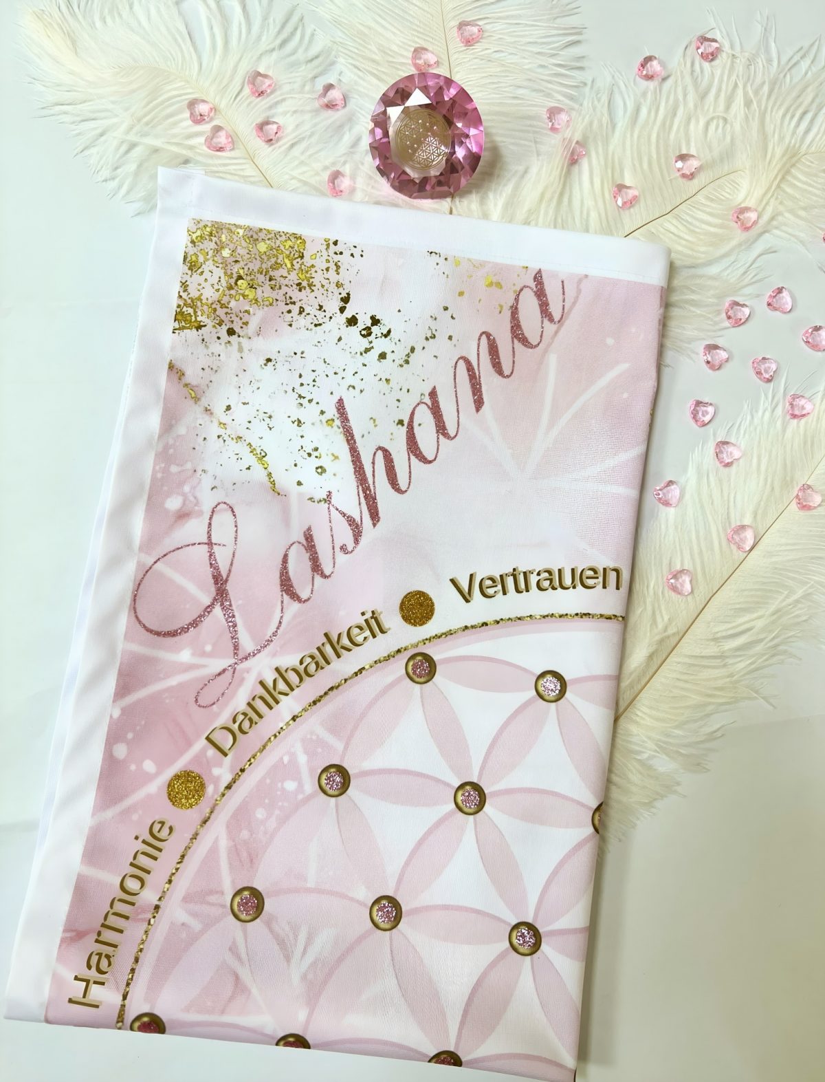 Kartenlegungstuch "Flower of Life" - Portal des göttlichen Ursprungs zur Seelenverbindung mit deinem gechannelten Seelennamen