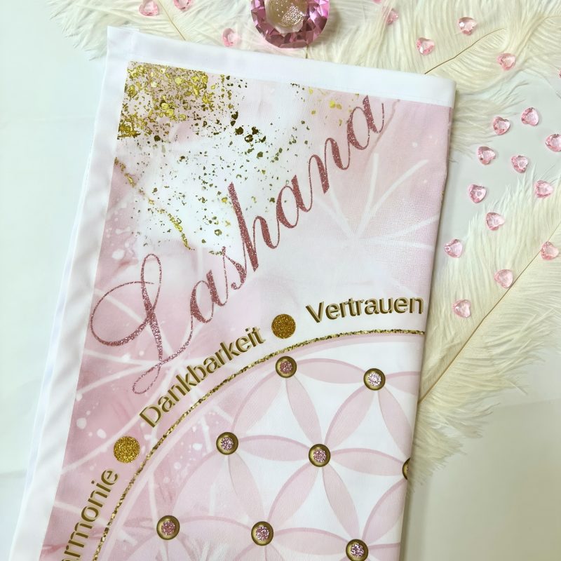 Kartenlegungstuch "Flower of Life" - Portal des göttlichen Ursprungs zur Seelenverbindung mit deinem gechannelten Seelennamen