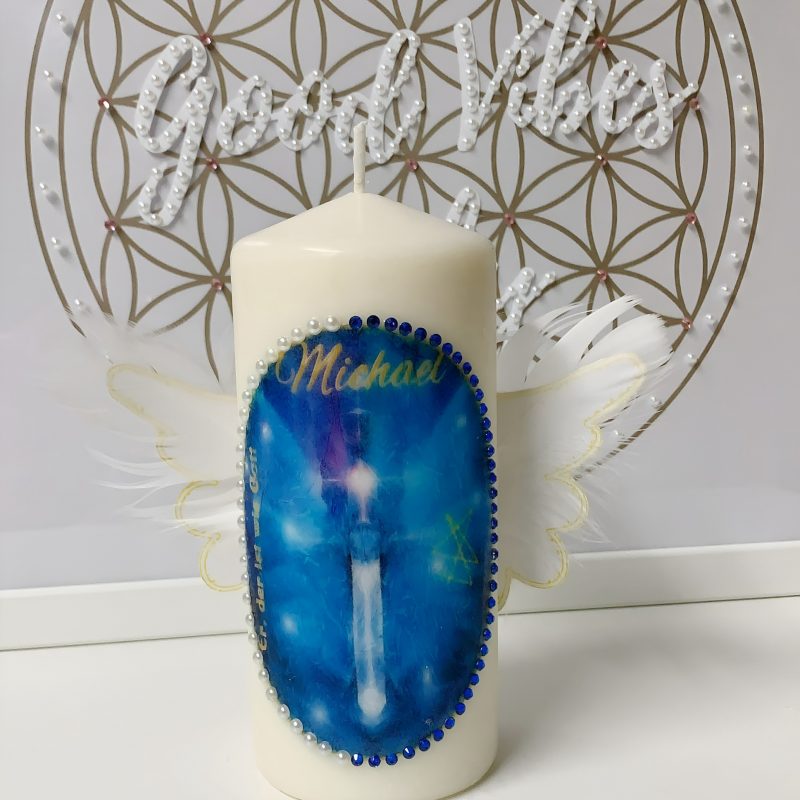 Erzengel Michael Kerze – Göttlicher Schutz & Stärke des Himmels