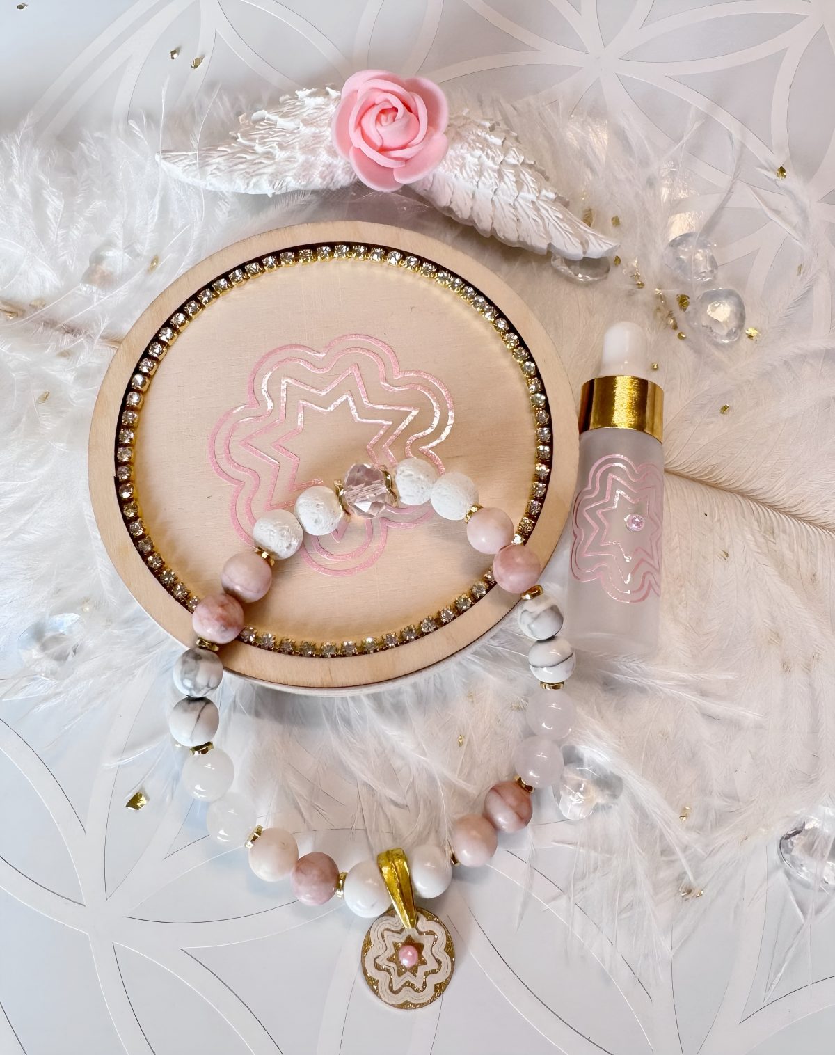 3-teiliges Sol’a’vana Set – Diffuser-Armband · Öl · Untersetzer | Göttliche Trilogie – Deine Reise ins Erwachen & Vollendung – Bild 5