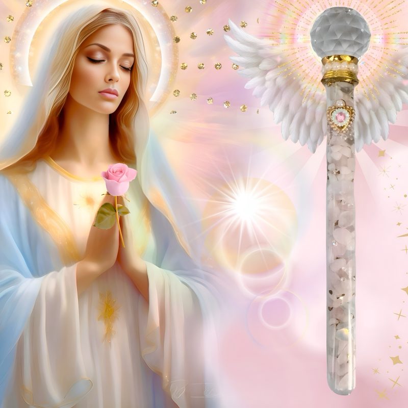 GraceMothMary - Lichtstab – Gnadenlicht der göttlichen Mutter – Ein Lichtstrahl für Herzöffnung, Vergebung & tiefe Rückverbindung