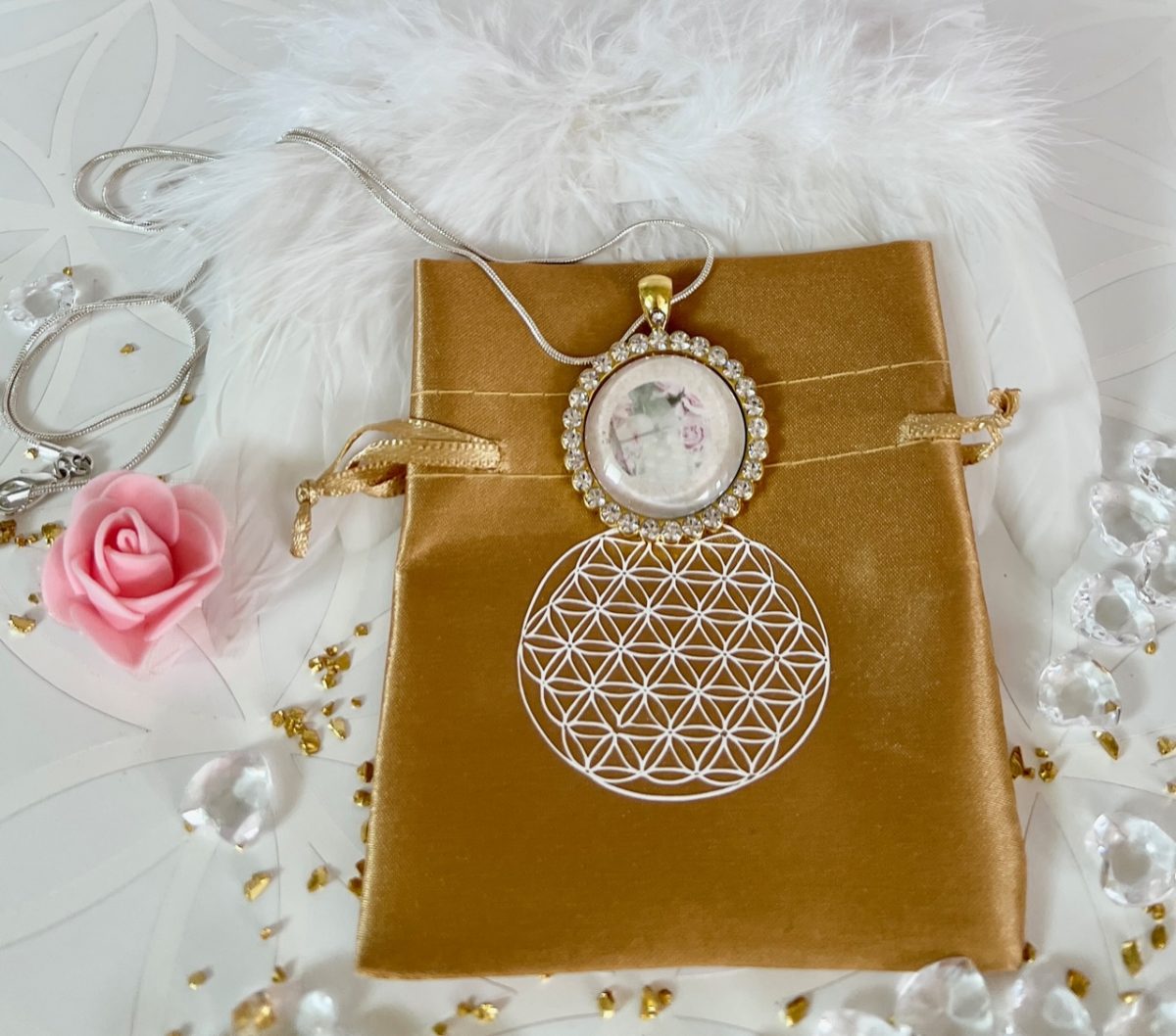 Übertragungsamulett ich trage dich in gold