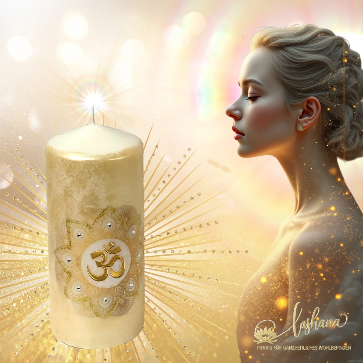 OM – Im Licht der Stille - Heilige Meditationskerze zur Herzöffnung, Bewusstseinserweiterung & Rückverbindung mit deinem höchsten Selbst