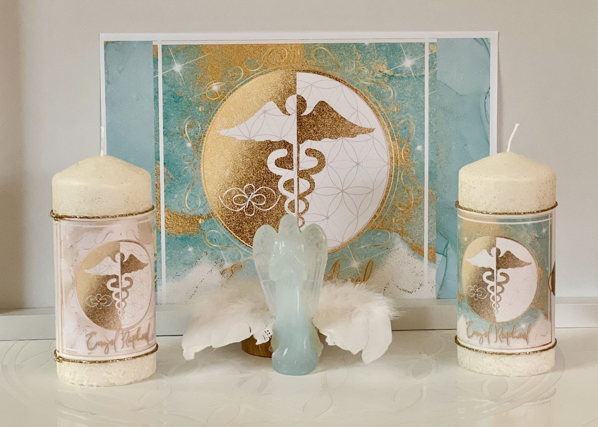 Erzengel Raphael Kerze – Heillicht für Regeneration, Herzöffnung & göttliche Neuordnung – Bild 2