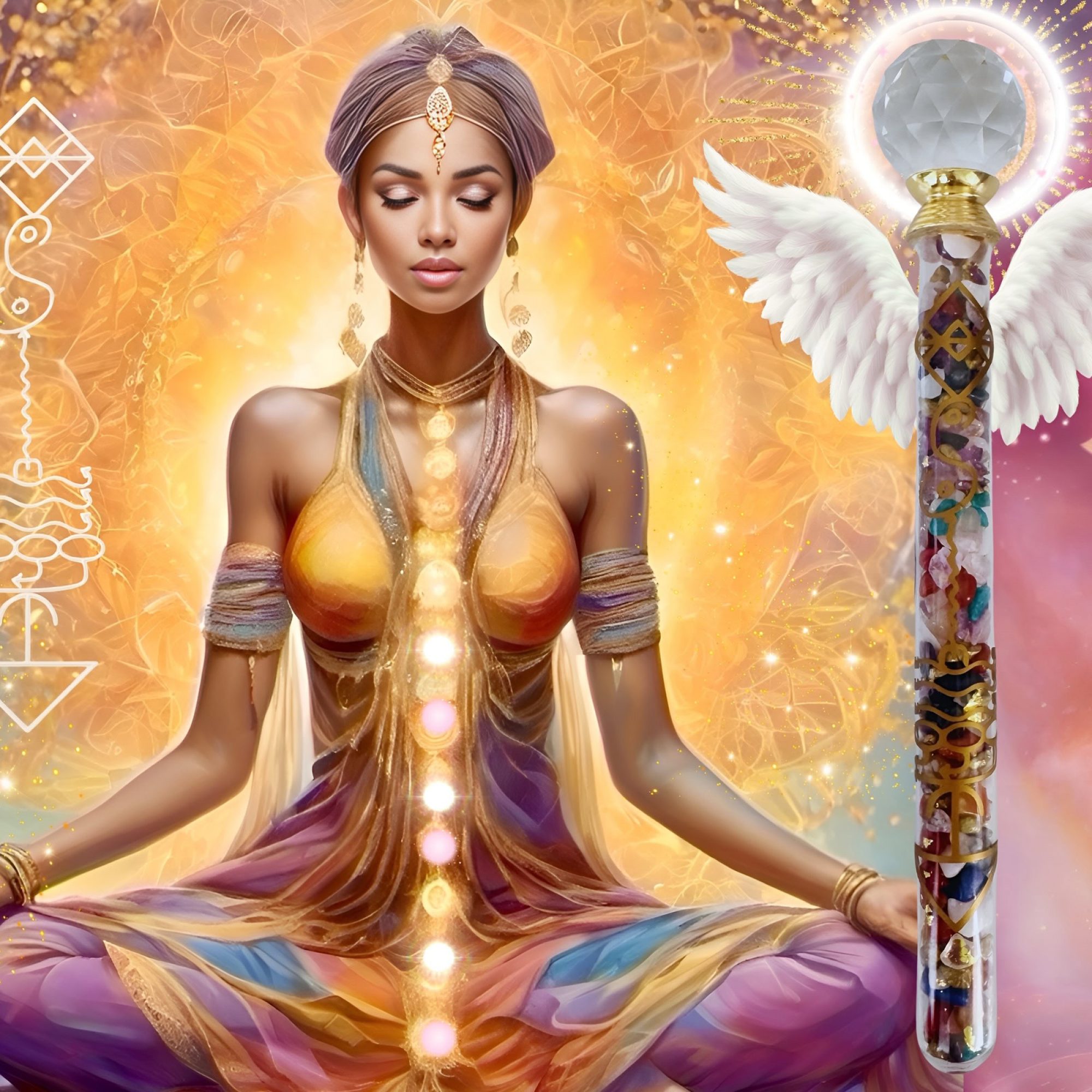 Chakra-Healing Lichtstab für Balance & Vollkommenheit
