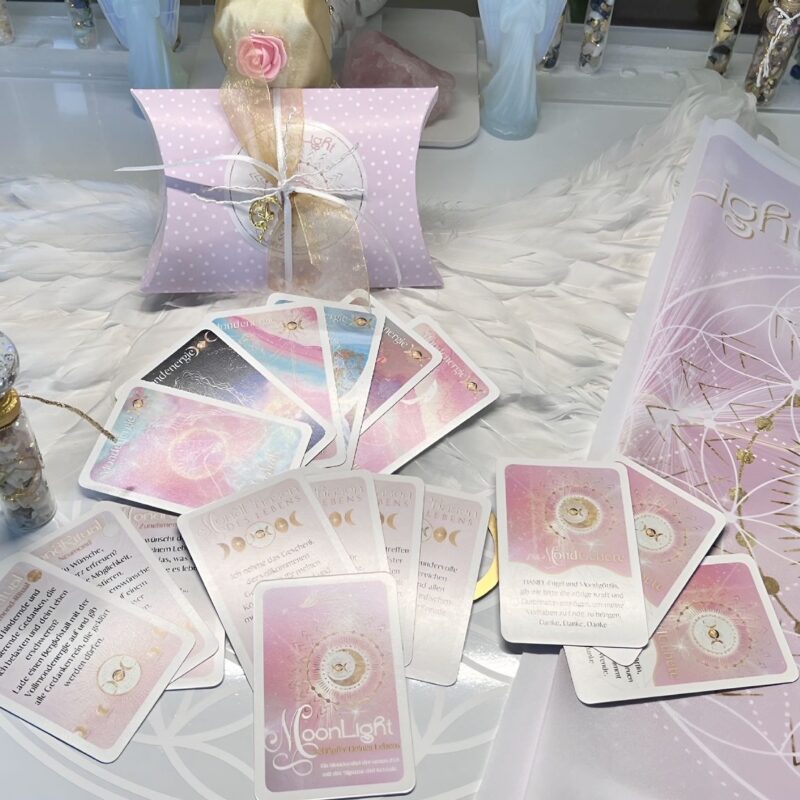 3-teiliges Kartenset – MoonLight „Schöpfer deines Lebens“ | Mondgebete · Rituale · Energiekarten von Engel Haniel zur Manifestation & Schöpferkraft