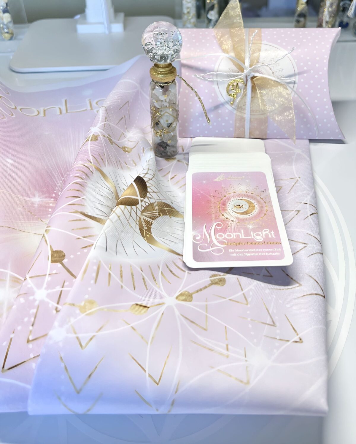 3-teiliges Kartenset – MoonLight „Schöpfer deines Lebens“ | Mondgebete · Rituale · Energiekarten von Engel Haniel zur Manifestation & Schöpferkraft – Bild 2