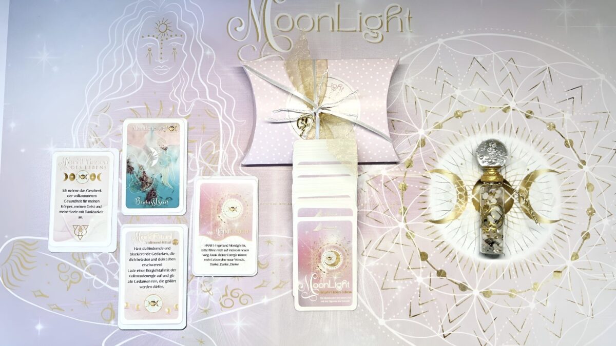 3-teiliges Kartenset – MoonLight „Schöpfer deines Lebens“ | Mondgebete · Rituale · Energiekarten von Engel Haniel zur Manifestation & Schöpferkraft – Bild 3